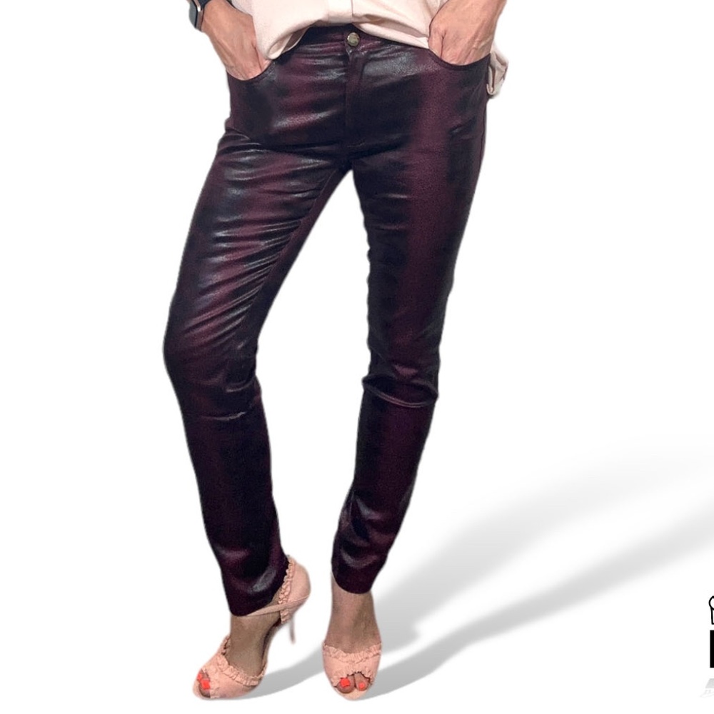 Uniq Snakeskin Printed Skinny Pants LG NWT